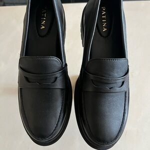 NWT - PATINA by Portland Leather Goods- Black - Woman’s Zoe Chunky Loafers